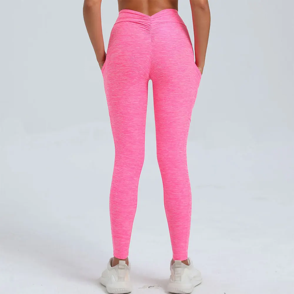Higher Quality Gym Yoga Pants High Waist Sport Leggings Women Running Fitness Workout Leggings Women Push Up Tights Yoga Clothes