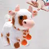 Electronic Pet Plush Cow Battery Operated Cattle Toy with Sounds Animal Learning Educational Interactive Toy for Kids Boys Girls 3