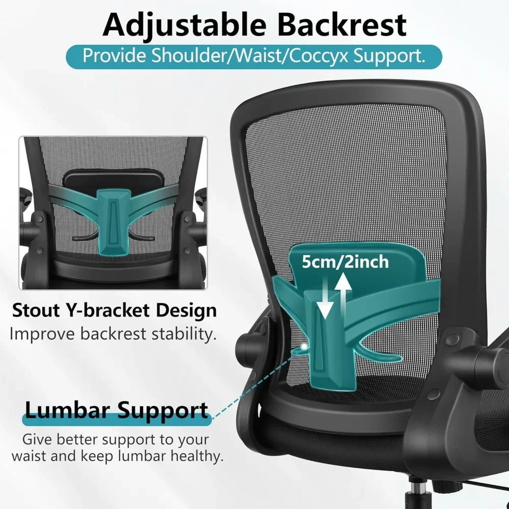 Flip-up armrests height