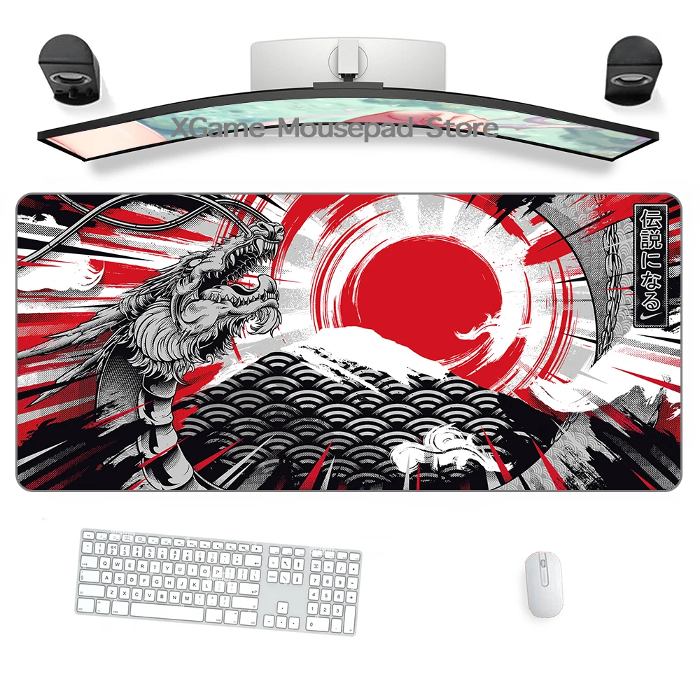 Grande Mouse Pad com Chinese Dragon Print Acessórios para Jogos Escritório Computador Teclado pc Gamer Laptop Desk Mat hd Xxl 100x50 - Imagem 2