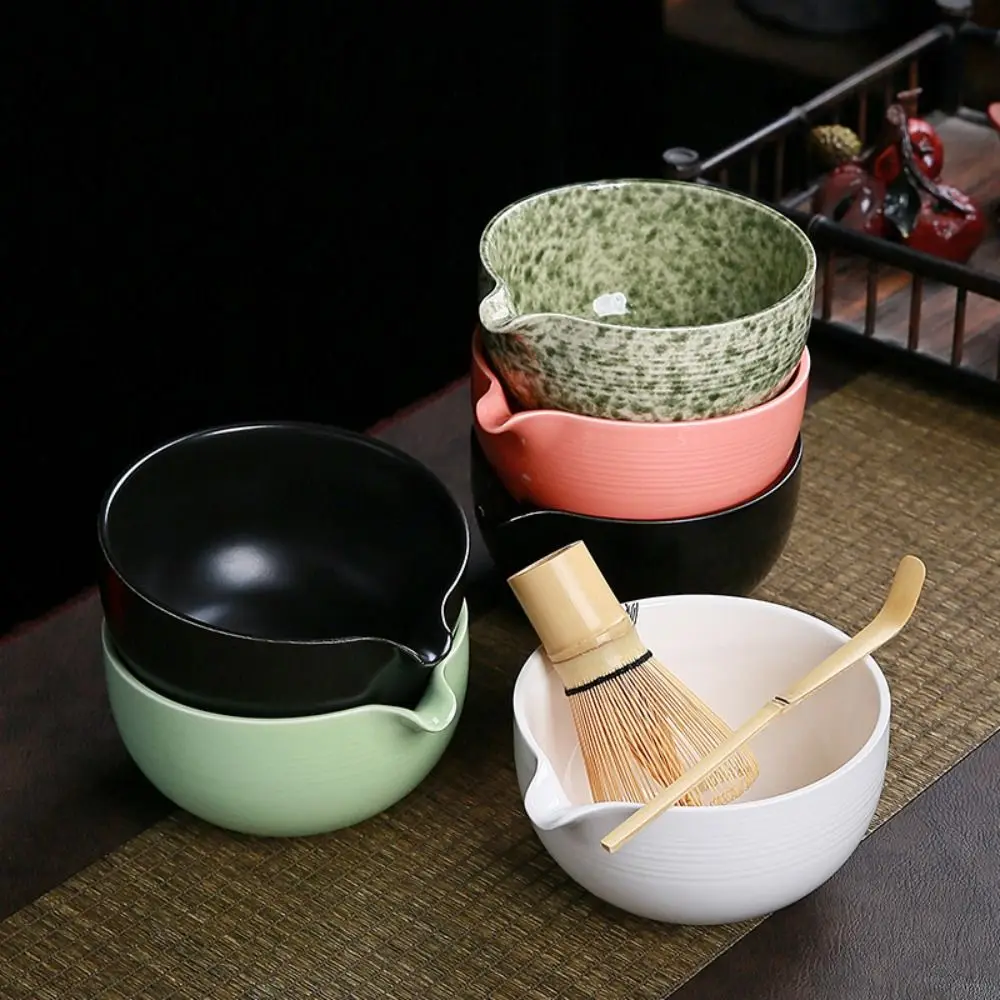 Ceramic Matcha Bowl Smooth Large Capacity Tea Brush Stand High Temperature Resistant Tea Ceremony Tool for Set Accessories