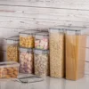 Airtight Food Storage Containers w/ Lids,24 pcs Plastic Kitchen &Pantry Organization Canisters BPA Free,Includes 24 Labels Black 4