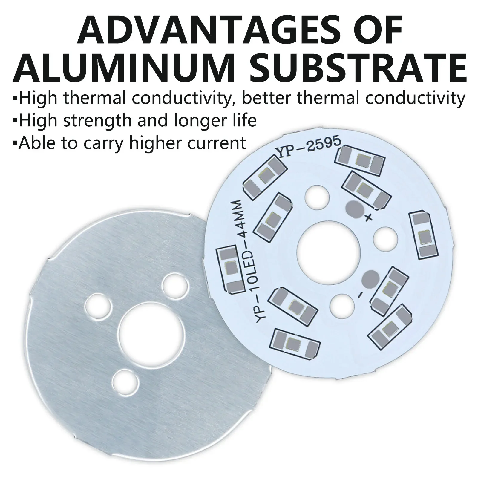 10pcs 5W LED PCB Lamp Aluminum Base Plate PCB Board Substrate High Brightness Light Board Round Aluminum Substrate For Lamp Bead