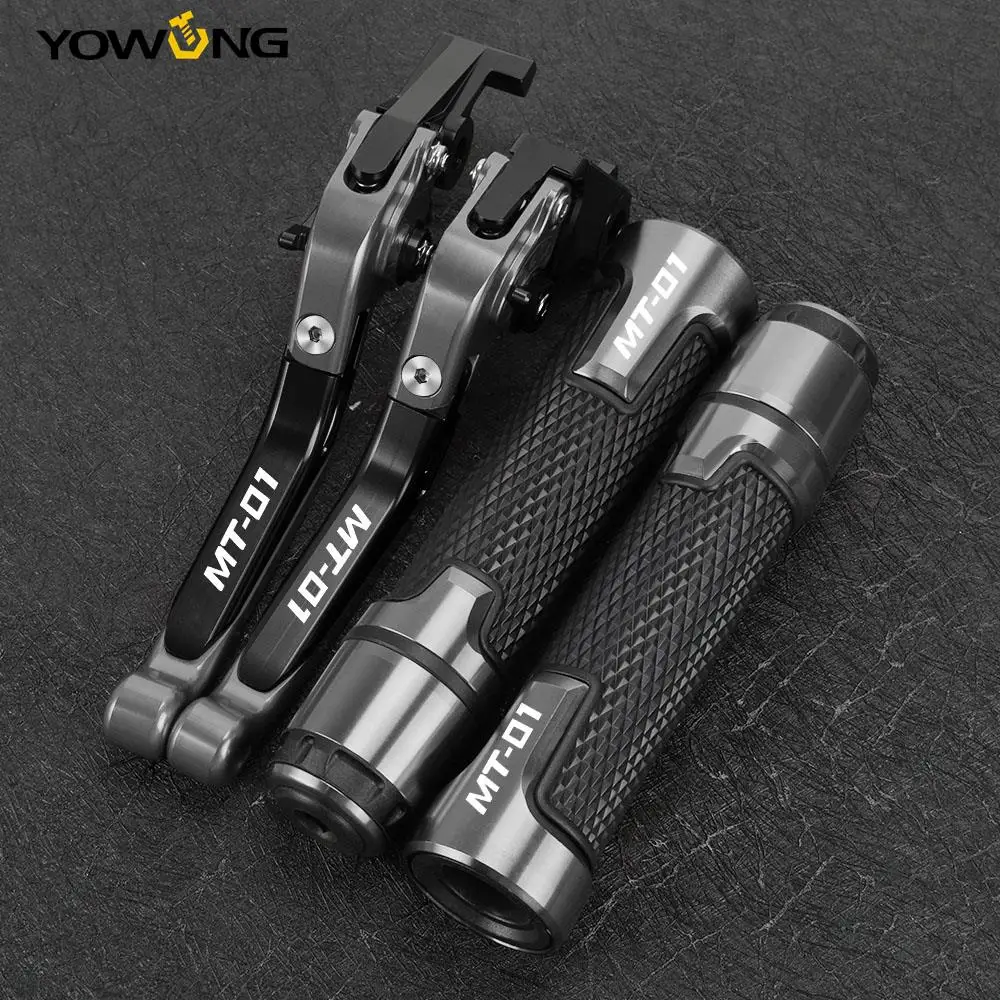 

FOR YAMAHA MT01 2004 2005 2006 2007 2008 2009 Motorcycle Accessories CNC Folding Brake Clutch Levers Handlebar Handle Grips Ends