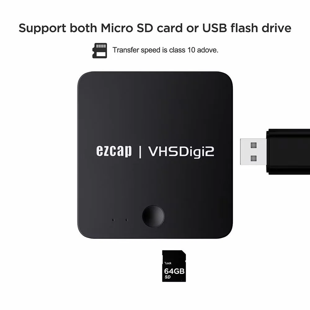 Analog Video Recorder AV Capture VHS To Digital Converter Video Tapes Transfers to Digital Format to USB /SD for Hi8,DVD,VCR,DVR video capture adapter