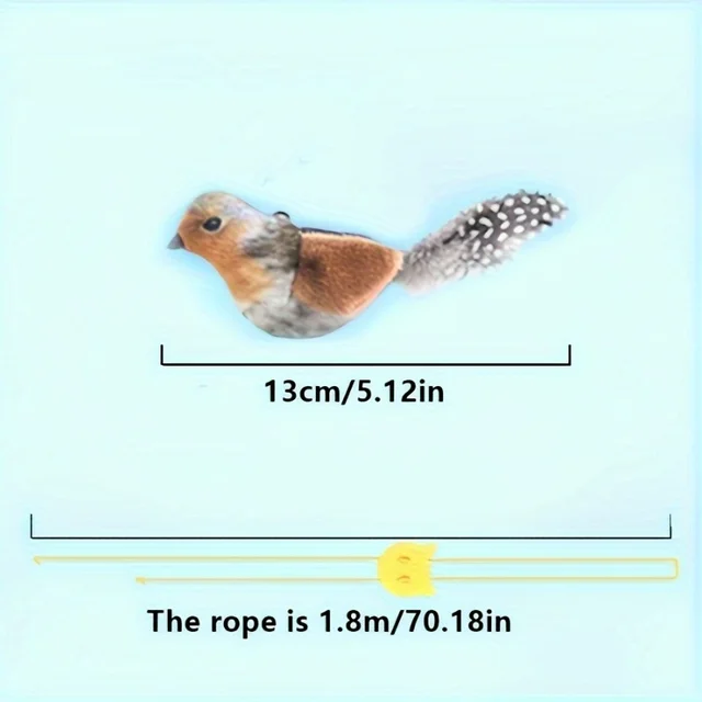 Automatic Chirping Cat Toy - Motion Activated with Catnip & Feathers, Chew-Proof Interactive Pet Game for Indoor Kittens 3
