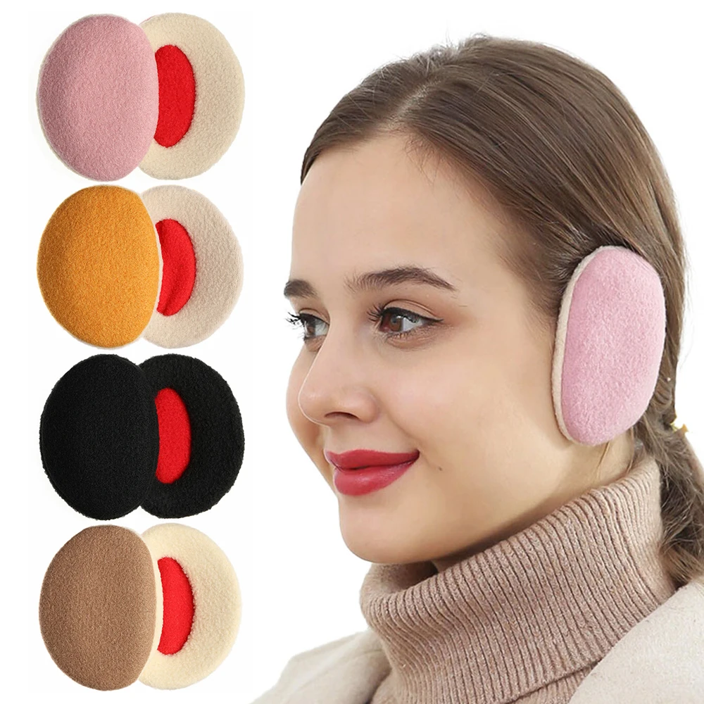 1PairBandlessEarWarmersforMenWomenFleeceEarmuffsEarCoverEar