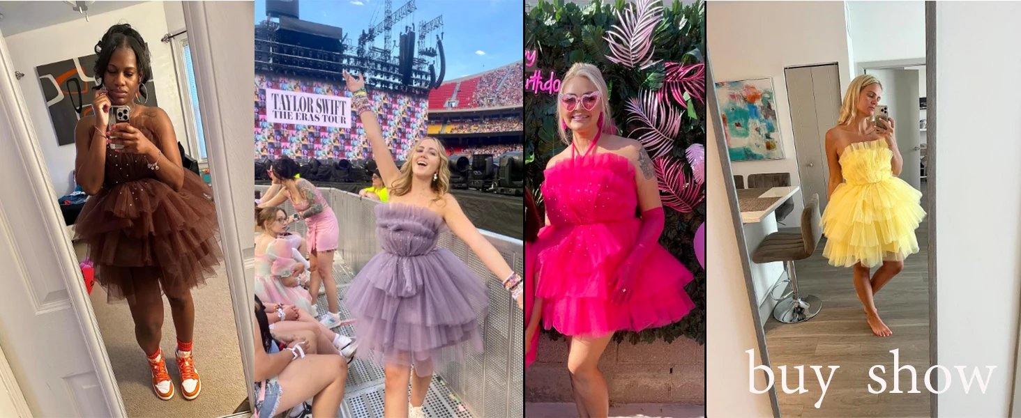 Schulterfreie Tüll-Heimkehrkleider