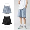 Wide Baggy Denim Shorts Men Summer Thin Solid Color Casual Loose Knee-length Pants Male Jeans Shorts Streetwear 1