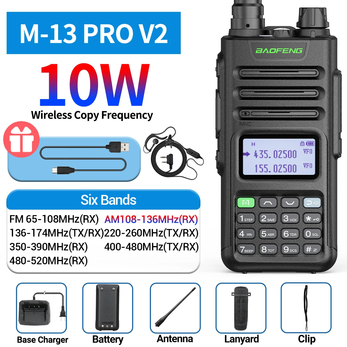 BAOFENG FMトランシーバー【動作確認済み】美品2個セット Baofeng-fmトランシーバー、UV-5RH、7w、vhf、uhf、136-174mhz、220