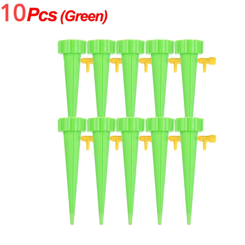 10-Pack Adjustable Self-Watering Drip Irrigation Spikes