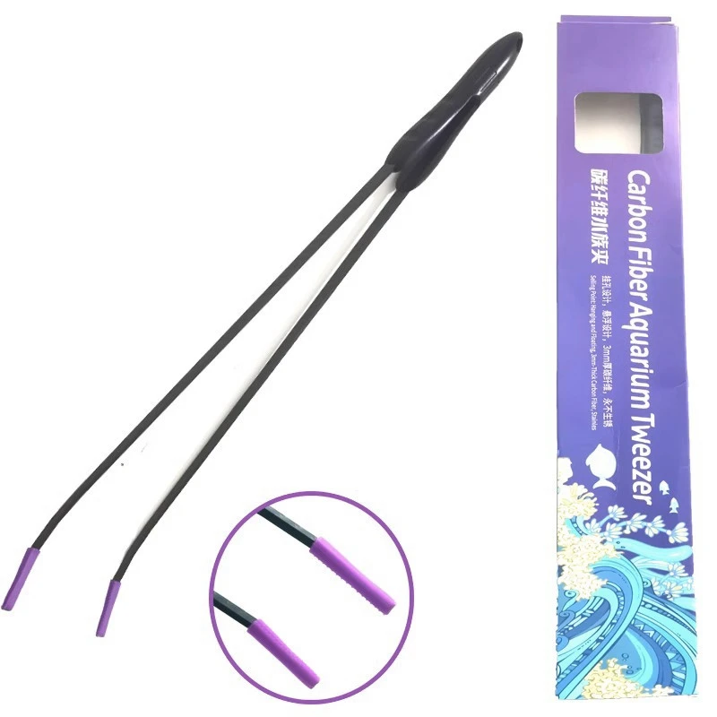 Carbon Fiber Aquarium Tweezer Hanging and Floating