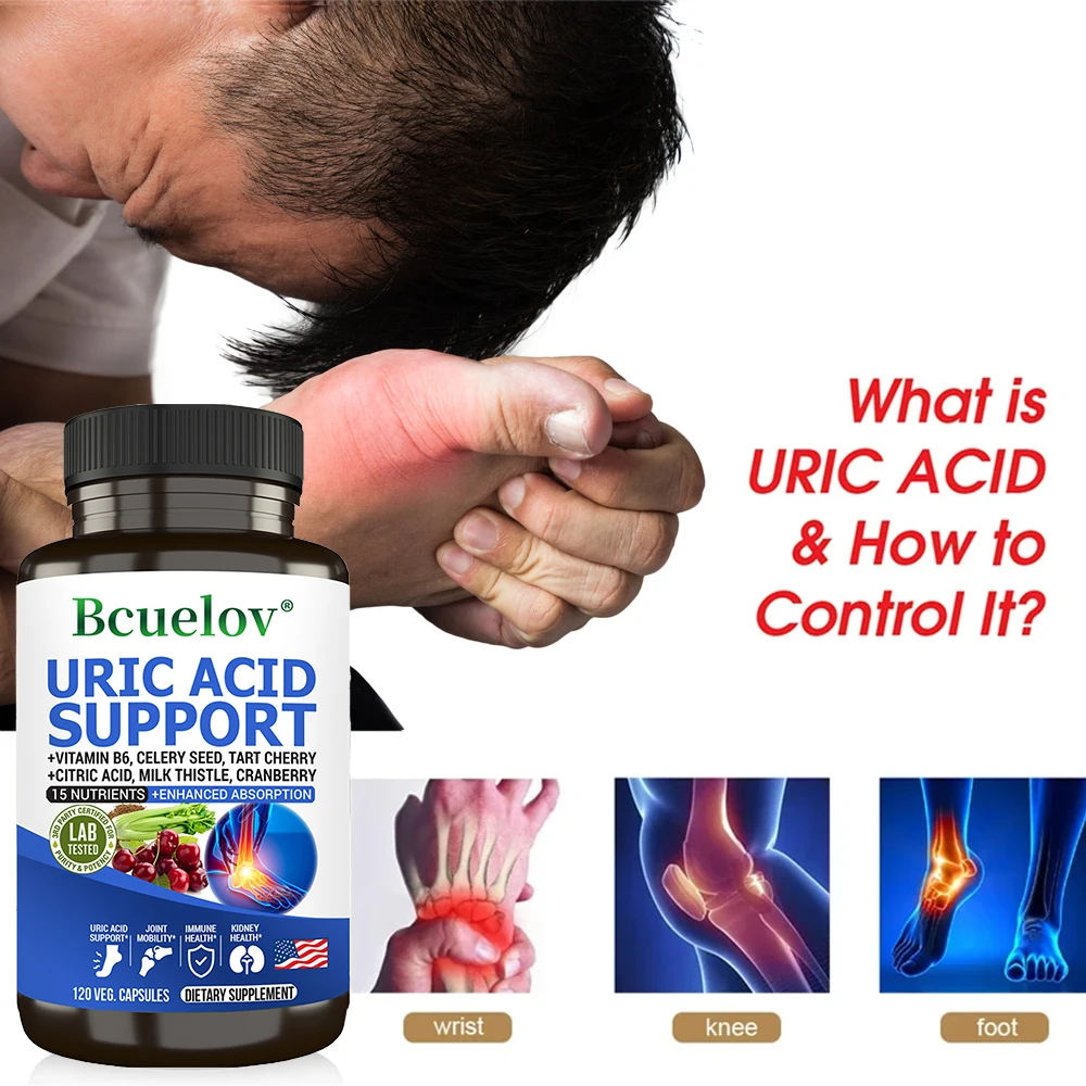 Uric Acid Cleanse Detox Capsules-Daily Dietary Supplement Helps Balance Kidneys and Promote Joint and Urinary Tract Health uric acid cleanse supplement