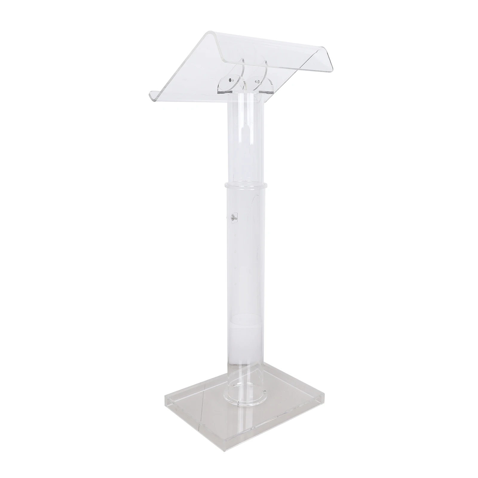 Acrylic Podium Stand, Conference Pulpit 31.50-51.18inch Adjustable Height Transparent Podium 6