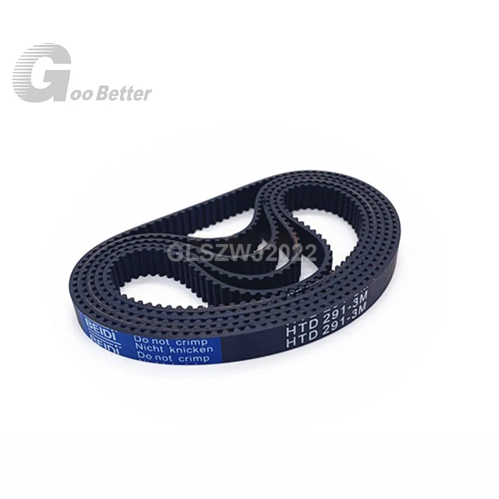 Width 6 10 15 20mm HTD 3M Rubber Timing Belt Length 90mm - 255mm Closed Loop Synchronous Belt Pitch 3mm 30Teeth - 85Teeth