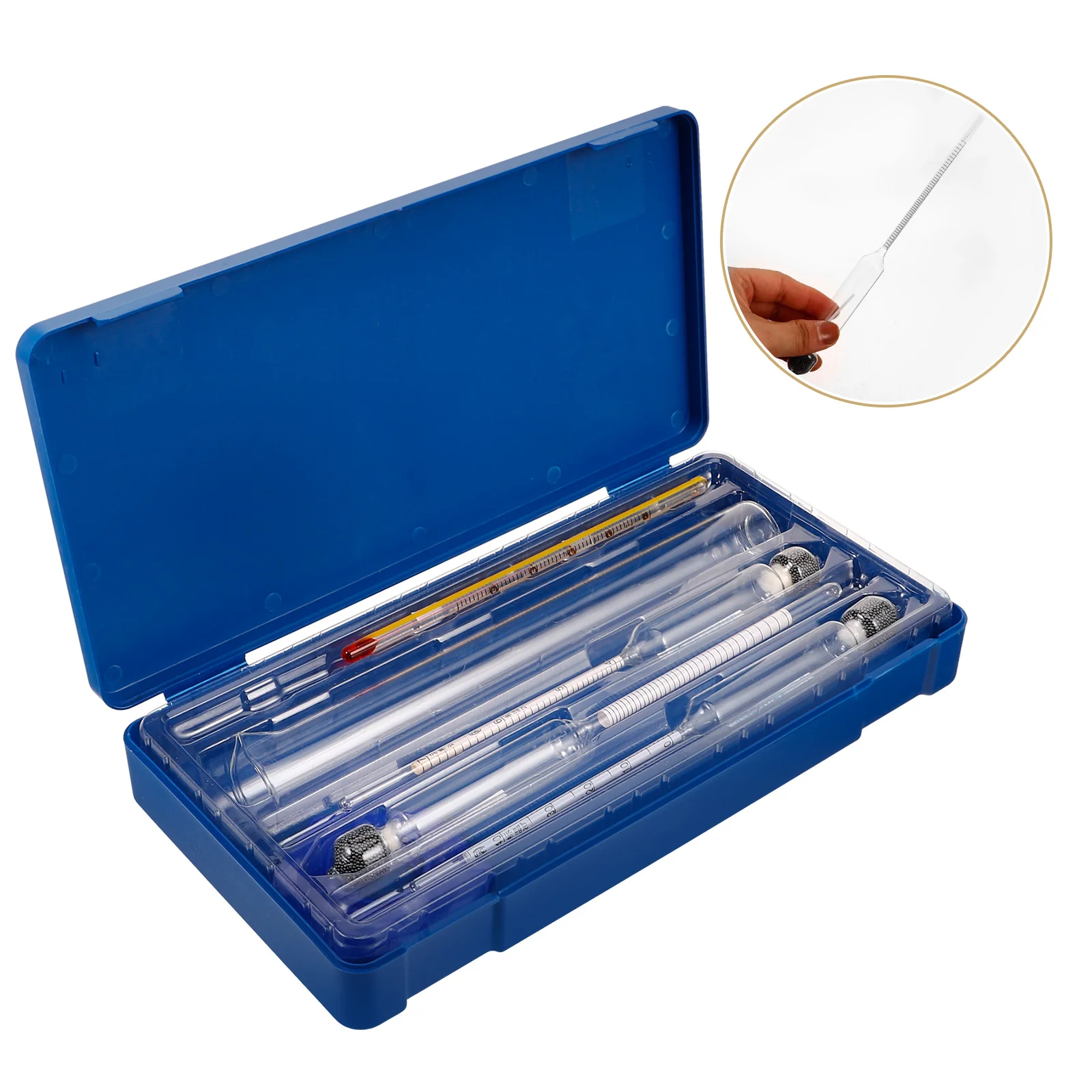 1 Set Alcohol Meter Test Kit Test Tube Thermometer Alcohol Tester for Spirits Testing