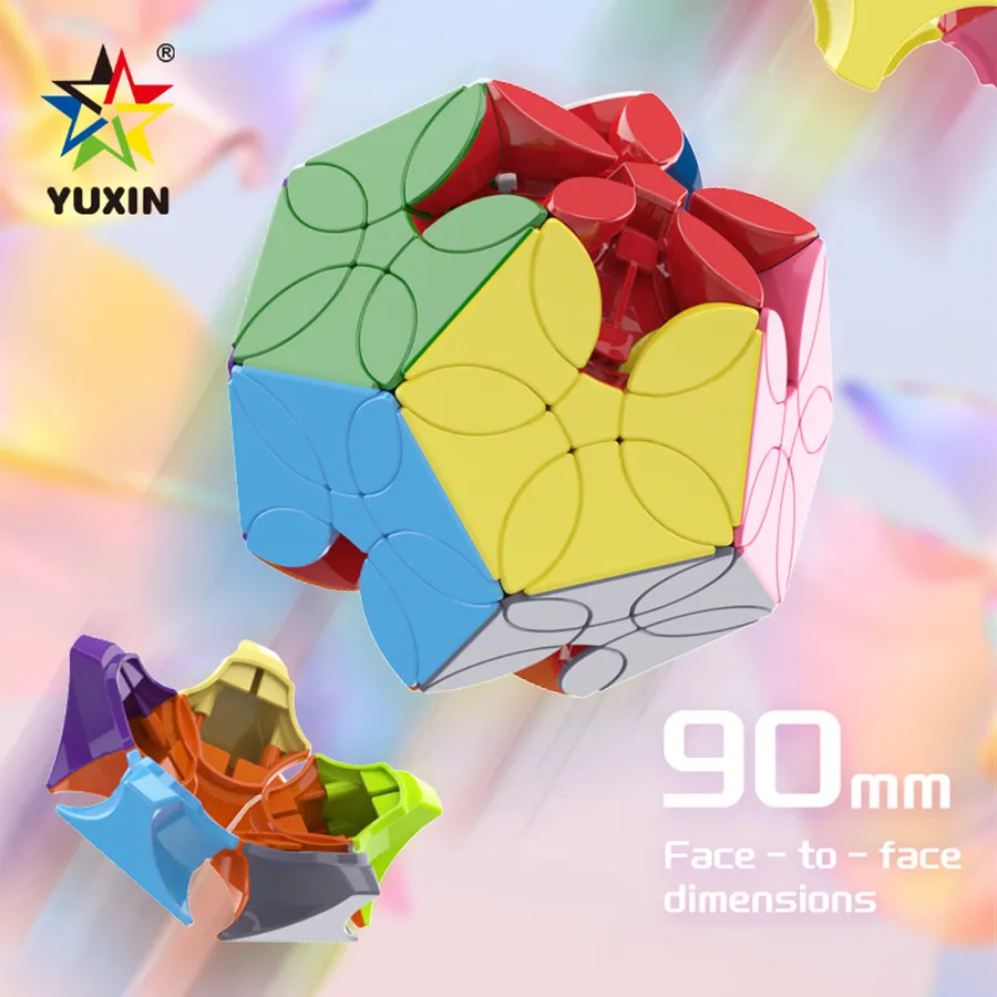 Yuxin Petals Megaminx Magic Puzzle Cubes Dodecahedron Cube 12 Faces Megaminx Toys Cubo Magico Educational Children toys 3