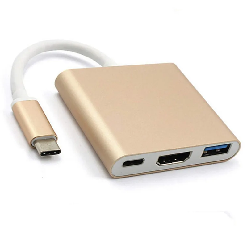 USB C HUB Hd Adapter in USBC to HD with 4K HDMI-compatible USB-C PD USB  3.0 Data Ports MacBook for MacBook Air/Pro More AliExpress