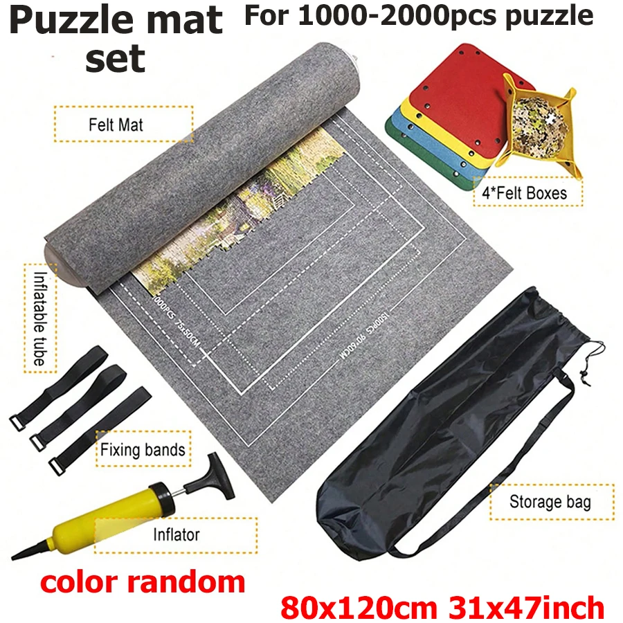 Deluxe Puzzle Storage Scroll Mat for Adult Puzzles, Fits 1500-3000 Pieces