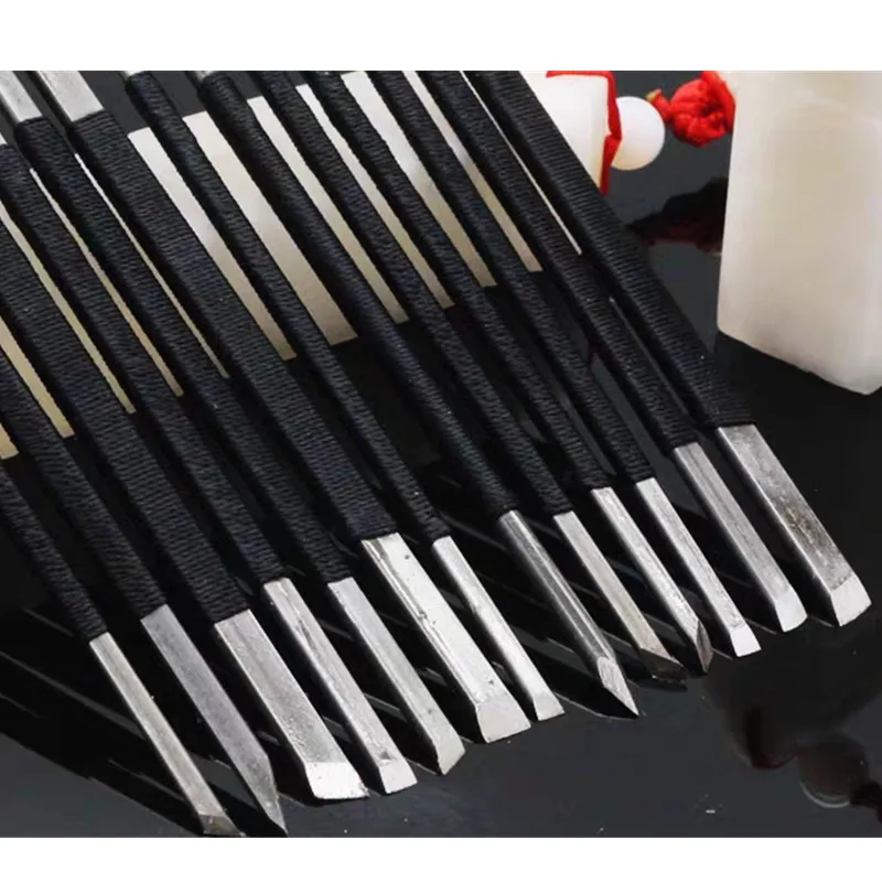 Wood Carving Blades, Cutting Knife, Wood Carving Knives, Carving Tool 10pcs/set Wood Handle Carving Chisel Cutter Knife Woodworking Engraving Kit