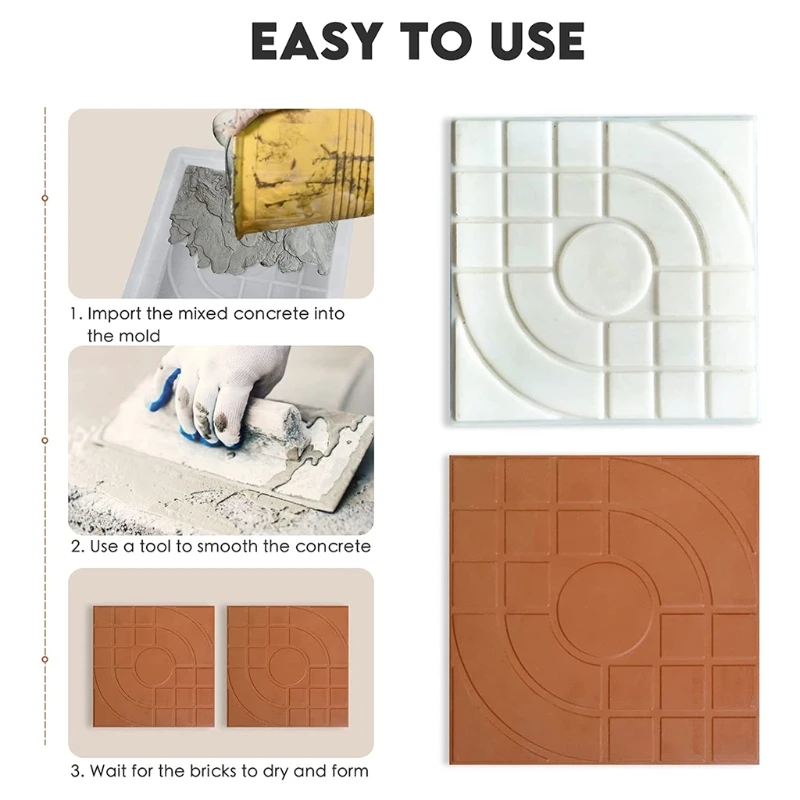 367A for path maker DIY paving mold brick concrete stone square mould for slabs patio garden lawn pavement paver driveway