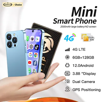 SERVO 19PRO 4G Network Mini Smartphone Android12 OS RAM 6GB ROM 128GB Play Store GPS OTG 3.88" Display 2 SIM Pocket Smart Phones