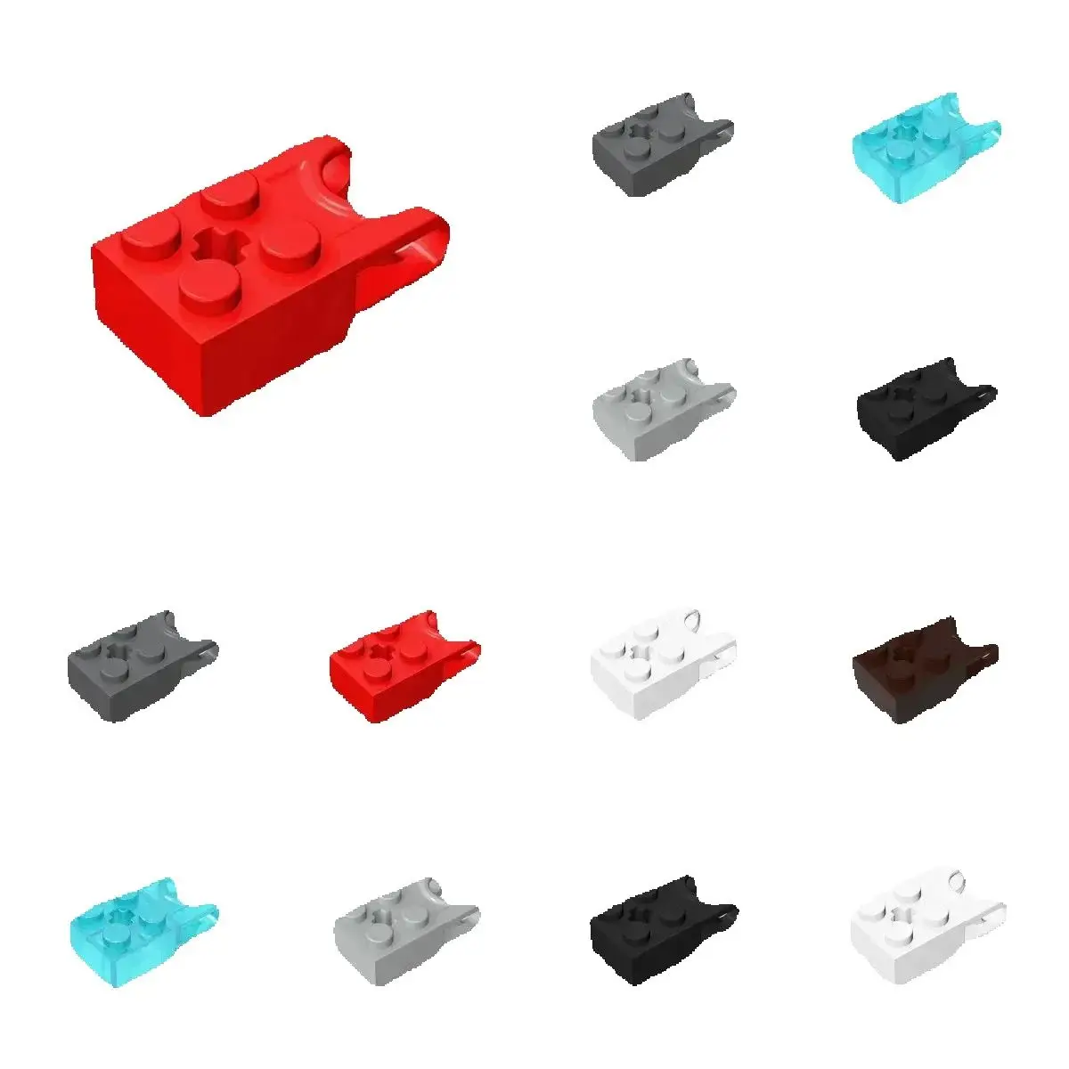 10 Stück 92013 2x2 Kugelgelenk mit breitem Achsloch Bausteine MOC Zubehör Kompatibel mit Brick Kinderspielzeug Geschenk