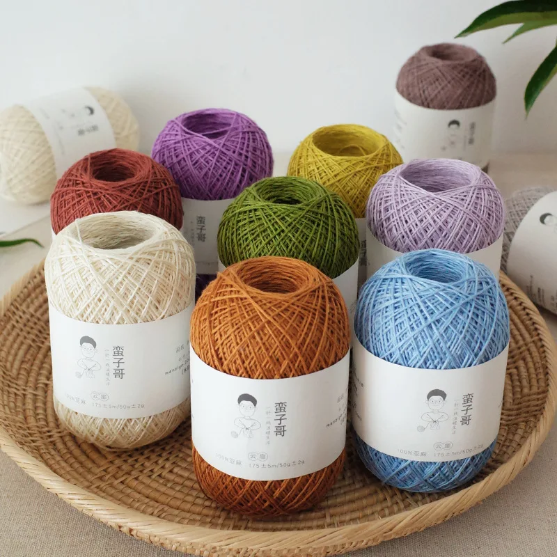 100% Linen thread weight about 950g/cone white thin twine cords for sewing  Knitting embroidery crochet DIY - AliExpress