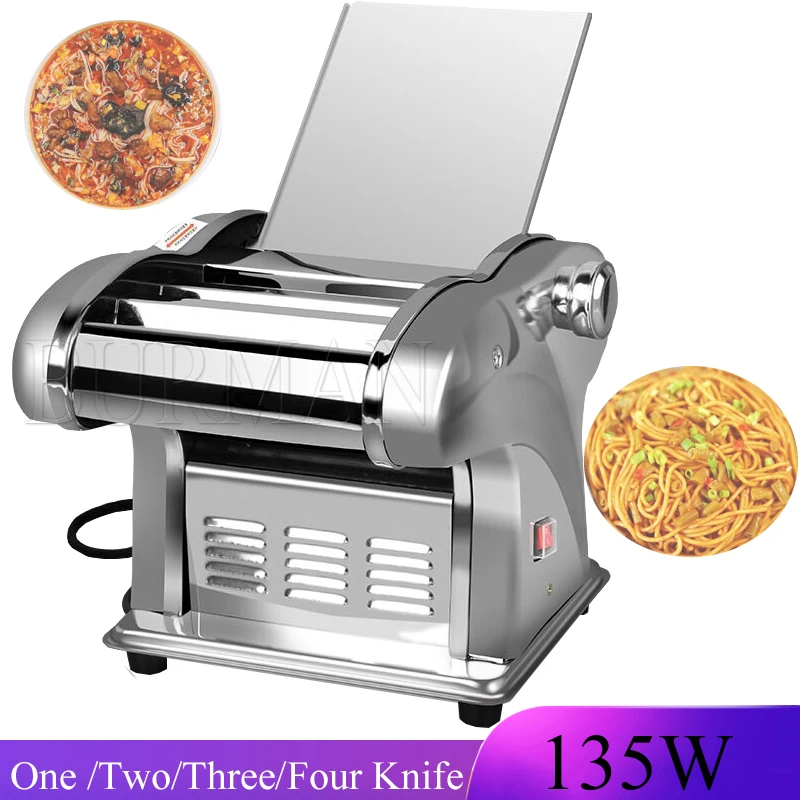 Anqidi Electric Noodles Machine 135W Commercial Silver Stainless