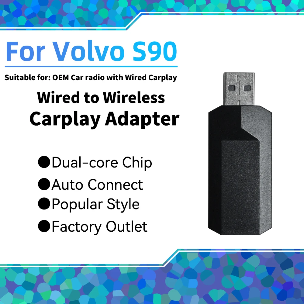 

Plug and Play Apple Carplay Adapter for Volvo S90 New Mini Smart AI Box USB Dongle Car OEM Wired Car Play To Wireless Carplay