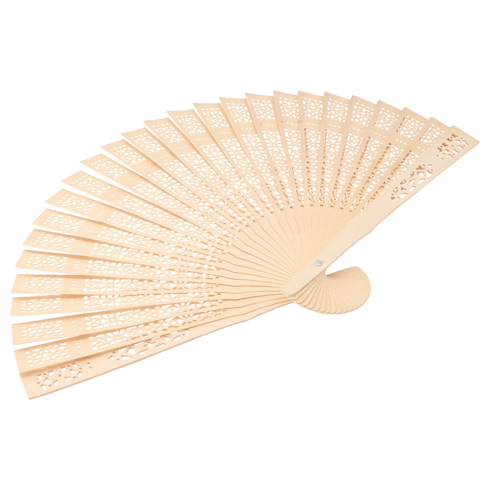 Wooden Folding Fan Chinese Style Sandalwood Fan Female Dance Portable Engraved Hand Held Home Decoration