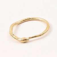 High End PVD Snake Shaped Gold Color Rng Stainless Steel Thin Ring for Women Waterproof Jewelry Party Gift 1