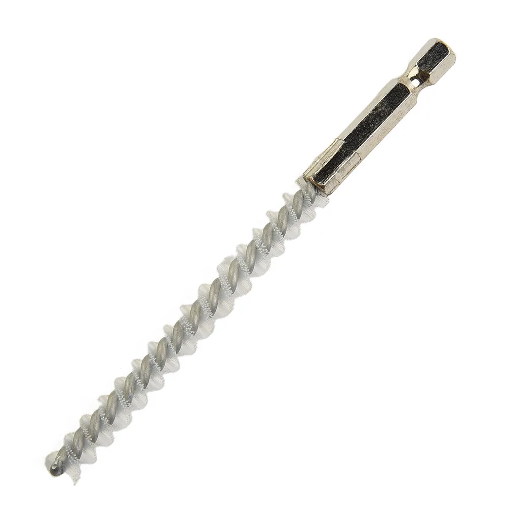 Wire Brush Tube Drill Brush 8-19mm Hex Bar Hex Bar Nylon Wire Machinery Cleaning Nylon Brush Washing Polishing Tool