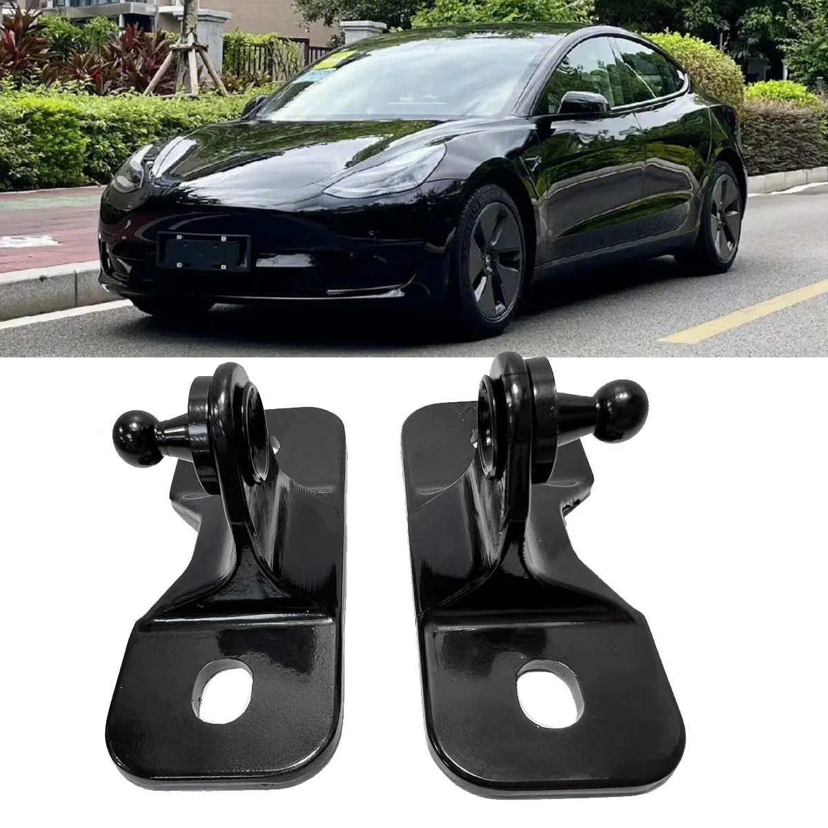 

1 пара кронштейнов передней капота автомобиля 645975-00-A 1645976-00-A для Tesla Model 3 2021- 2023 расширитель капота стержень крышки стойки Кронштейн