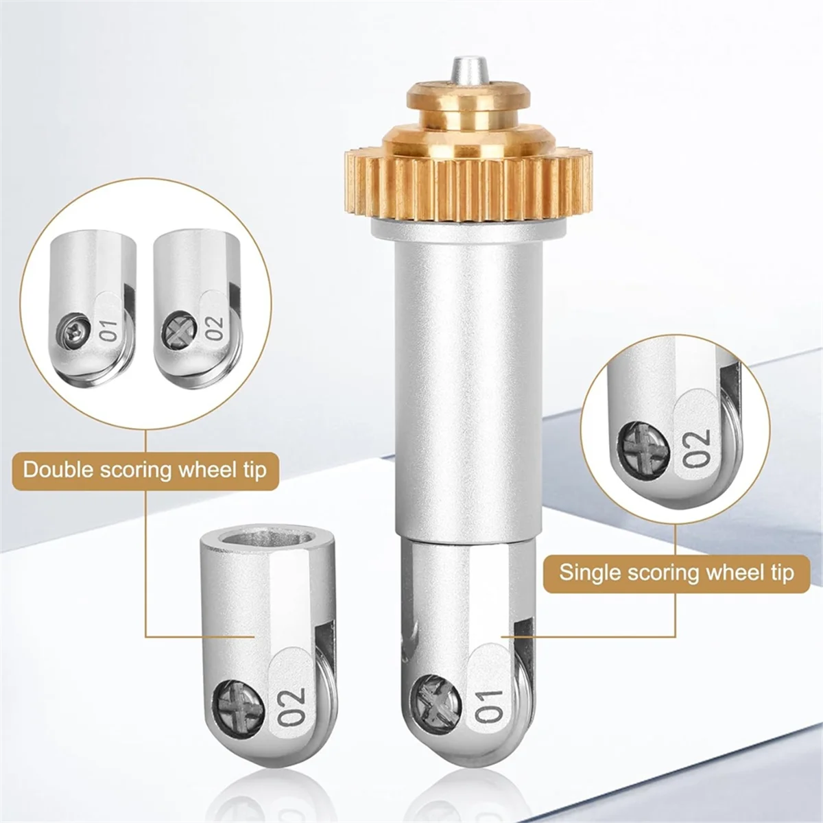 Quick Swap Housing with Debossing Tip, Scoring and Double Scoring Wheel Bundle-Craft Cutting Tools for Cricut Maker