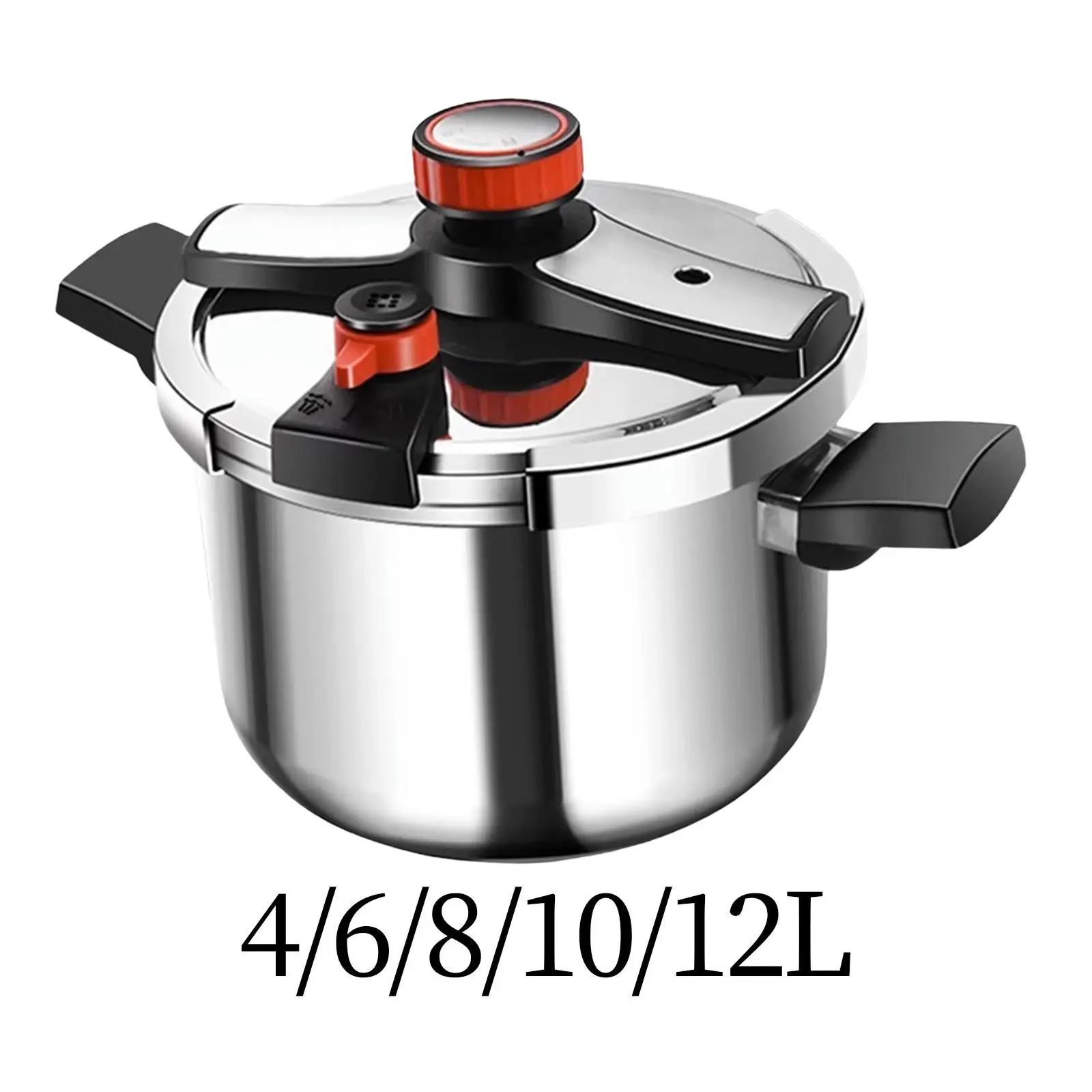 Pressure Cooker Thickened for All Hob Types Utensils Secure Locking Fast Heating Cooking Pot for Family Camping Home Kitchen