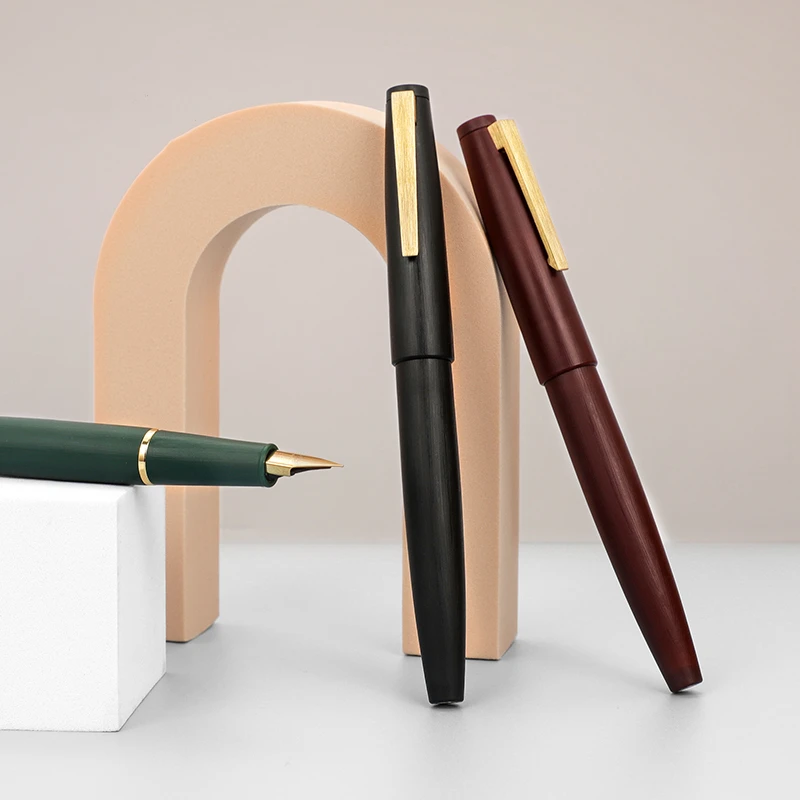 

Jinhao 80 Gold Edition Fountain Pen Vintage Color Wood-like Fiber Series Extra Fine Nib for Calligraphy Office School F7124