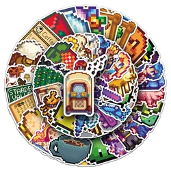 Vintage Pixel Art Stickers - Stardew Valley Inspired Decorative Decals (50pcs)