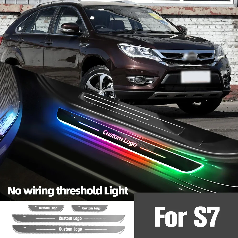 

For BYD S7 2011-2016 2012 2013 2014 2015 Car Door Sill Light Customized Logo LED Welcome Threshold Pedal Lamp Accessories
