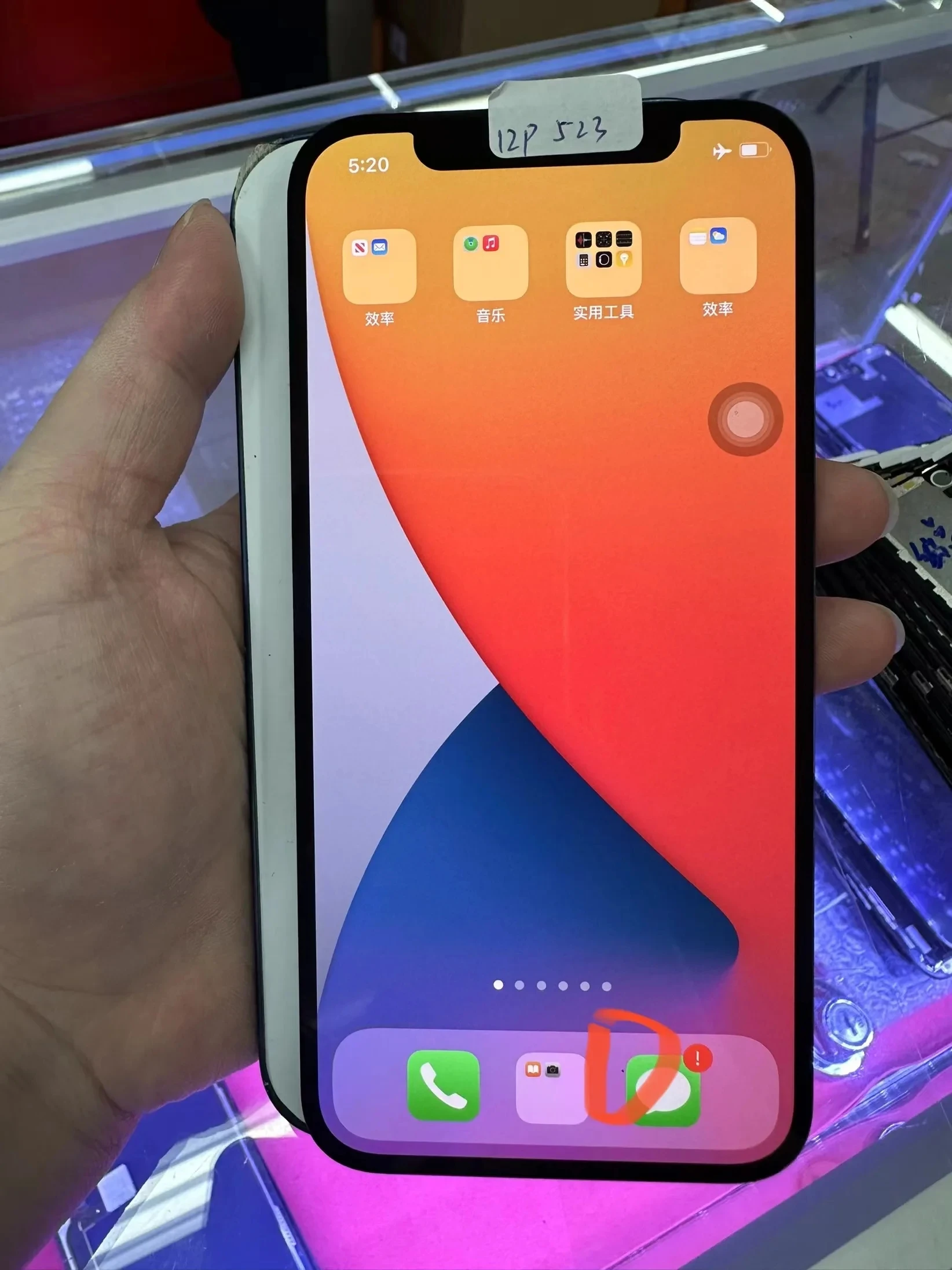 IPhone 12用の交換用LCDディスプレイ,デジタイザーマウント
