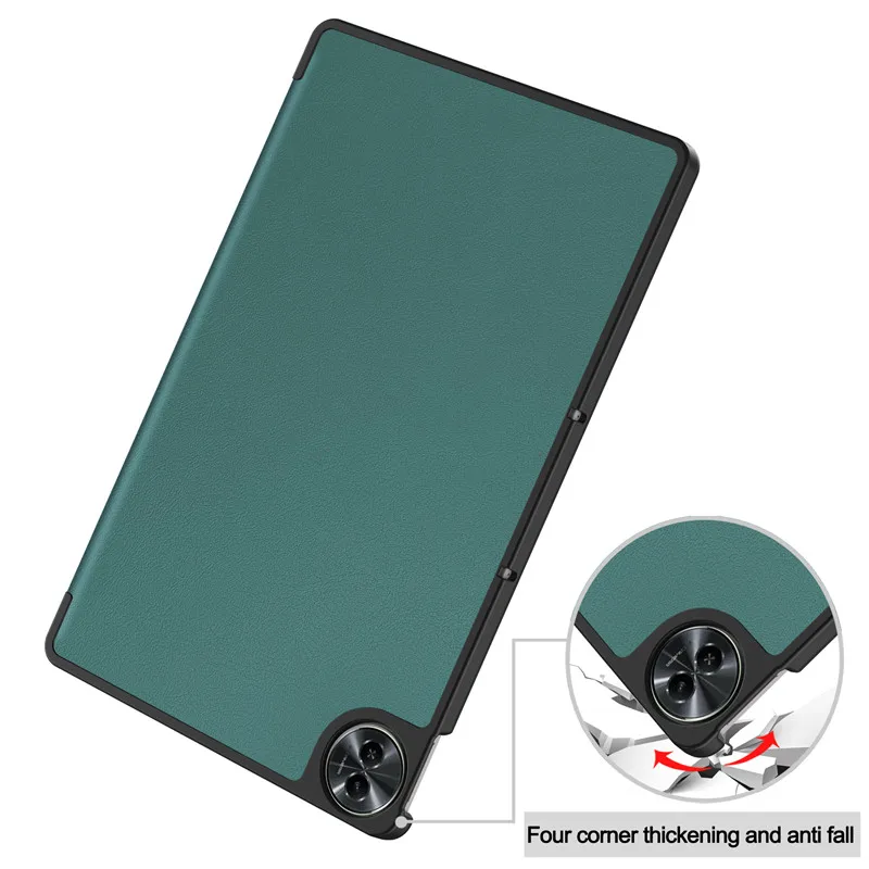 Tri-fold Couro Suporte Magnético Tablet Case e Pen Capa para Realme Pad 11.5 - Imagem 3