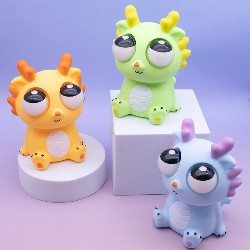 Creative Eye-popping Dragon Toys Pinching Decompression Toy Squeezing Staring Doll Venting Adult Kid Stress Toys