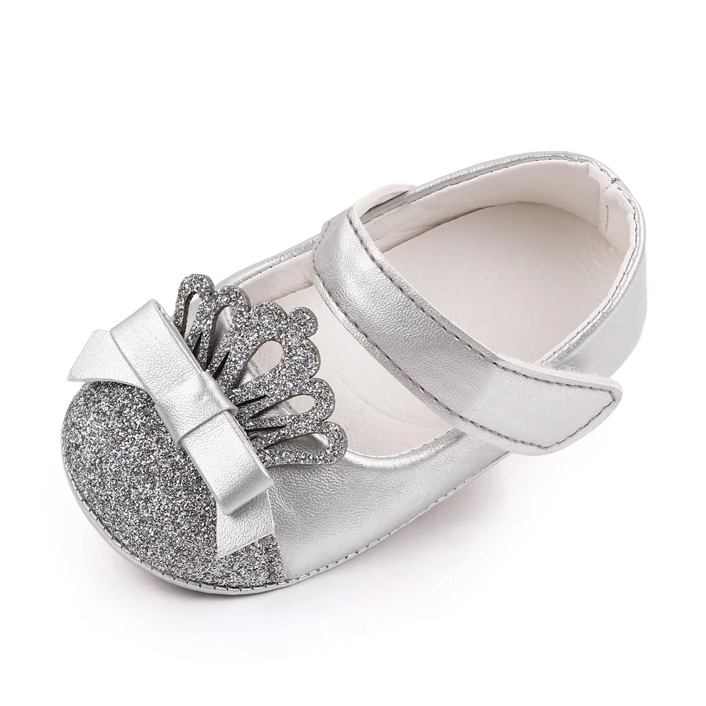 Baby Girl Shoes Cute Crown Soft PU Mary Jane Shoes Anti-slip Sole Spring Summer Sandal for 0-6-12m Baby Girl New Fashion D2553 5