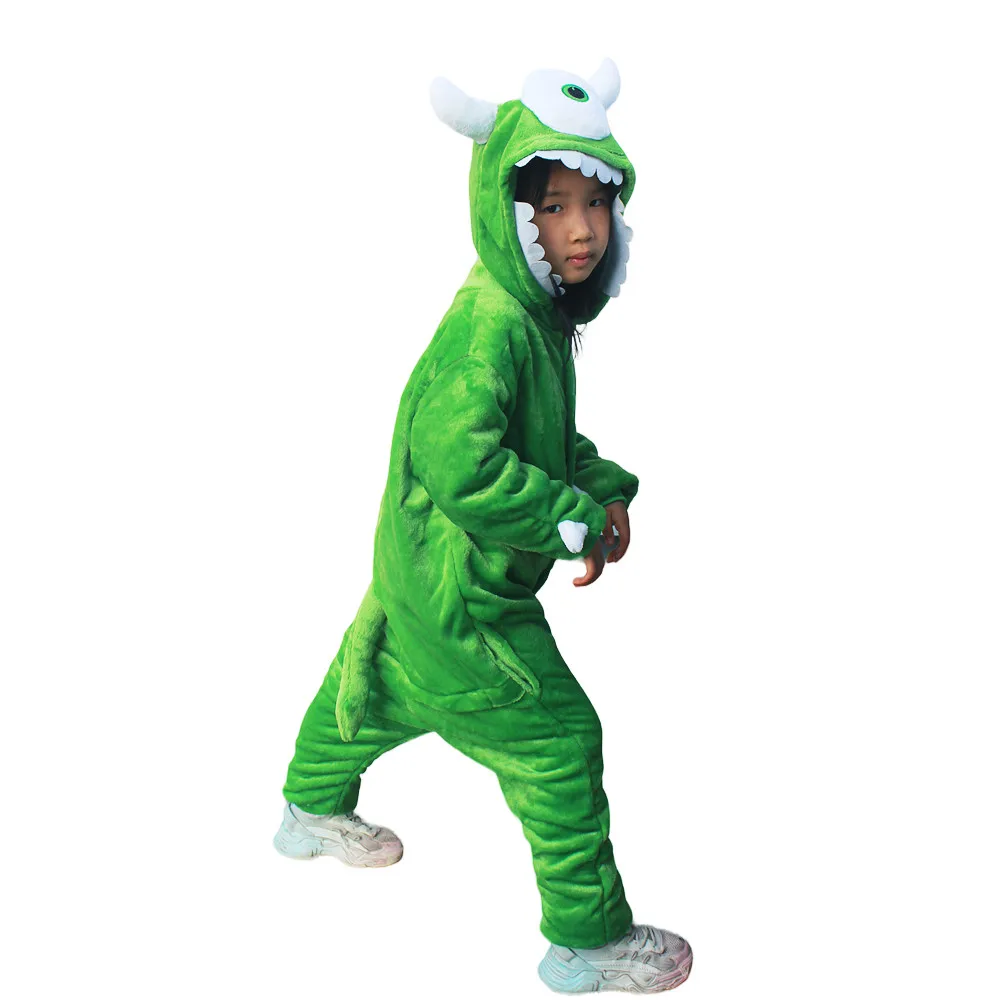 Cosplay Costumes Children Pajamas Kigurumi Pajamas Monster Mike Cosplay Kigurumi Children Onesies Kids Pajamas Flannel Costume Jumpsuit