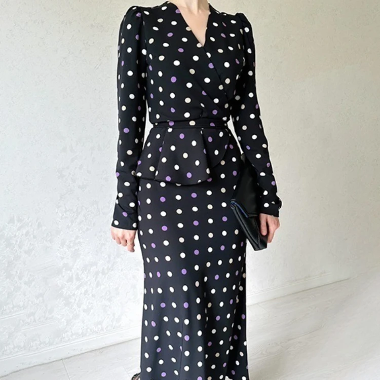 

Eid Muslim Dress for Women Dubai Polka Dot Vestidos Largo Abaya Morocco Dresses Ramadan Lace-up Kaftan Dubai Arab Long Robe 2024