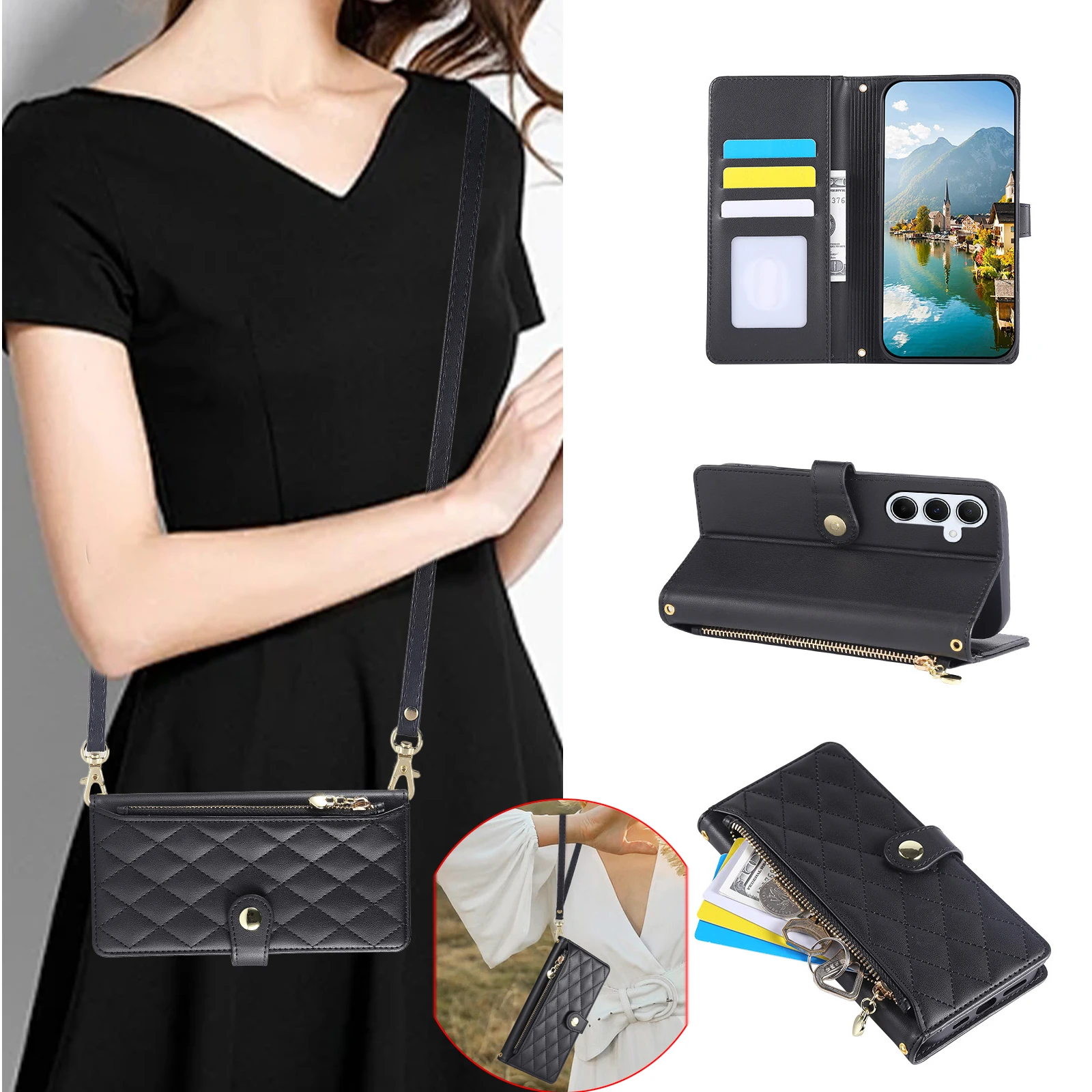 Sleek Crossbody Wallet Phone Case with Premium Design