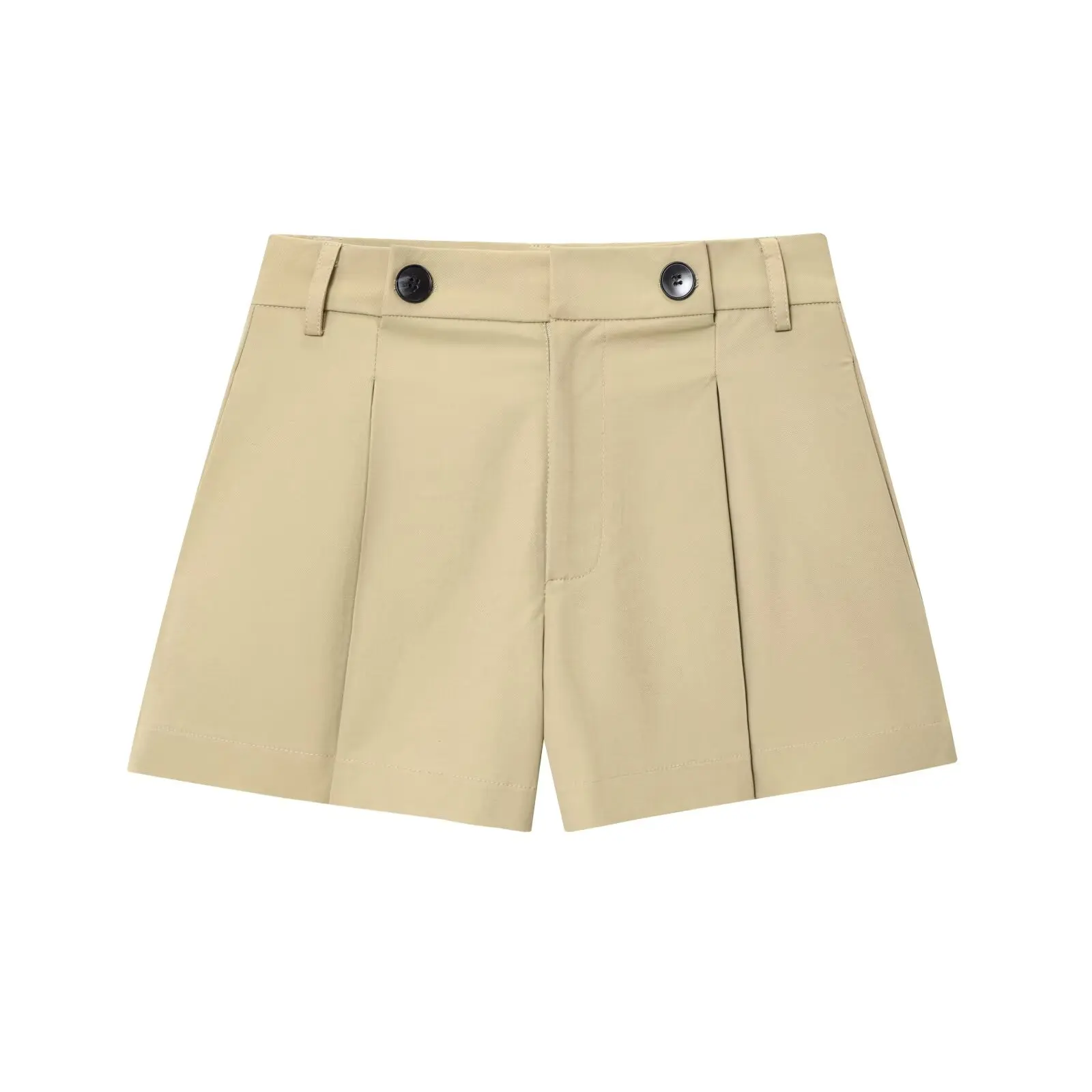 KONDALA Trendy High Street Trenchcoat Shorts Set Damen Pendler Gürtel Trenchcoat, Falten Shorts 2026 Frühling Casual Urlaub Set – Detail 14