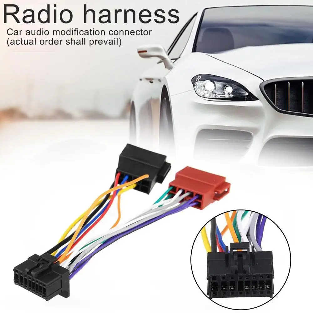 

16Pin Car Stereo Radio Harness ISO for Sony Radio to ISO Radio Play Plug Auto Adapter Wiring Harness Connector