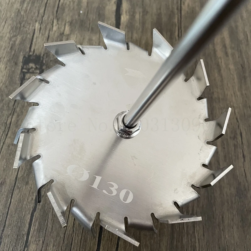 Agitatore Seghettato In Acciaio Inox 304 – Disco Di Dispersione Per Laboratorio, Diametro 150 Mm, Per Frantumazione E Macinazione