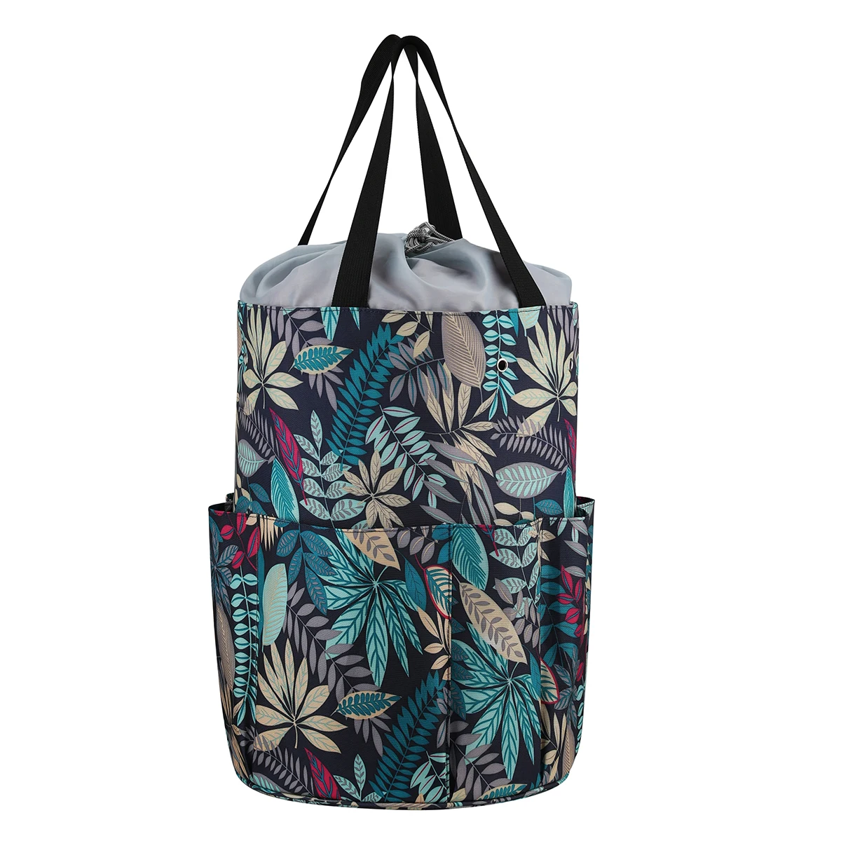 Waterproof Yarn Storage Bag With Maple Leaves Travel Organize Storage Bags Round Knitted Wool Bag yarn storage bag yarn storage organizer